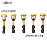 Conjunto de bits magnéticos para aparafusadora de gesso cartonado Rafford, haste hexagonal de 1/4", ponta Phillips para berbequins manuais/elétricos, metal revestido resistente à ferrugem
