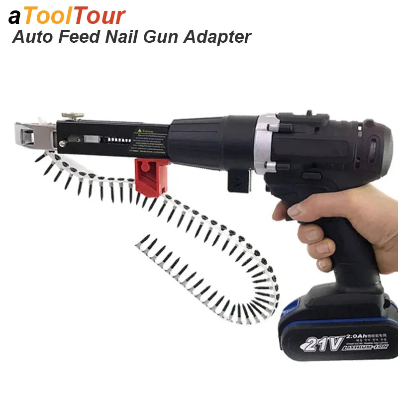 Adaptador Automático para Aparafusadora de Drywall e Madeira – Alimentação Contínua de Parafusos
