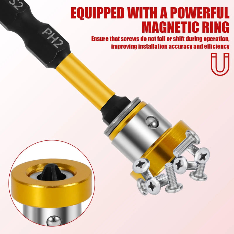 Conjunto de bits magnéticos para aparafusadora de gesso cartonado Rafford, haste hexagonal de 1/4", ponta Phillips para berbequins manuais/elétricos, metal revestido resistente à ferrugem