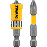 Conjunto de 2 Pontas de Aparafusadora/Berbequim DEWALT DWA2PH2SL XCP3 com Encaixe Máximo Phillips nº 2 S x 2" L em Aço Ferramenta S2