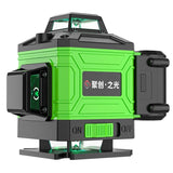 Nível laser 16 linhas, controlo remoto, autonivelamento 360°, feixe verde horizontal e vertical, nível laser 4D, ferramentas domésticas