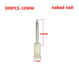 200 pregos de aço sem revestimento de 25 mm/32 mm/42 mm para mini pistola de pregos manual, ferramenta elétrica, bucha de parede, ranhura para arame para mini pistola de pregos de 7,3 mm