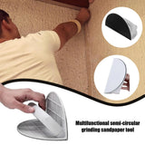 Lixadora manual multifuncional semicircular para gesso cartonado, ferramenta de lixagem, esmerilamento e polimento para madeira