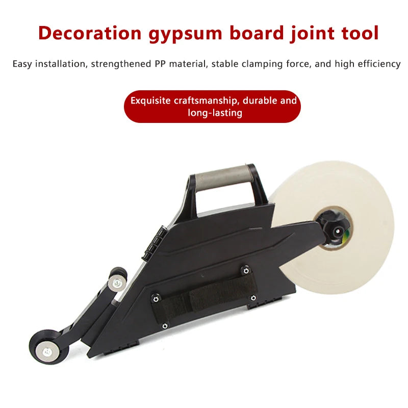 Ferramenta de aplicação de fita para gesso cartonado, modelo banjo, para juntas de placas de gesso, com roda reversível para cantos interiores, dispensadora para reparações em gesso cartonado
