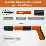 Mini pistola de pregos manual em aço para betão e metal, ferramenta de rebitagem em aço, dispositivo para ranhuras de ancoragem em paredes, para processos de tração potentes.