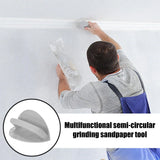 Lixadora manual multifuncional semicircular para gesso cartonado, ferramenta de lixagem, esmerilamento e polimento para madeira