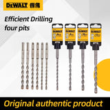Conjunto de brocas para berbequim de impacto elétrico DEWALT de 4 canais, broca de metal duro de duas arestas para remoção de aparas em paredes de betão