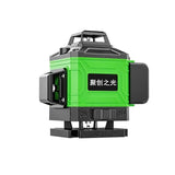 Nível laser 16 linhas, controlo remoto, autonivelamento 360°, feixe verde horizontal e vertical, nível laser 4D, ferramentas domésticas